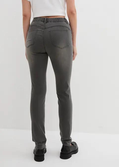 DAMSKIE SZARE JEANSY 
