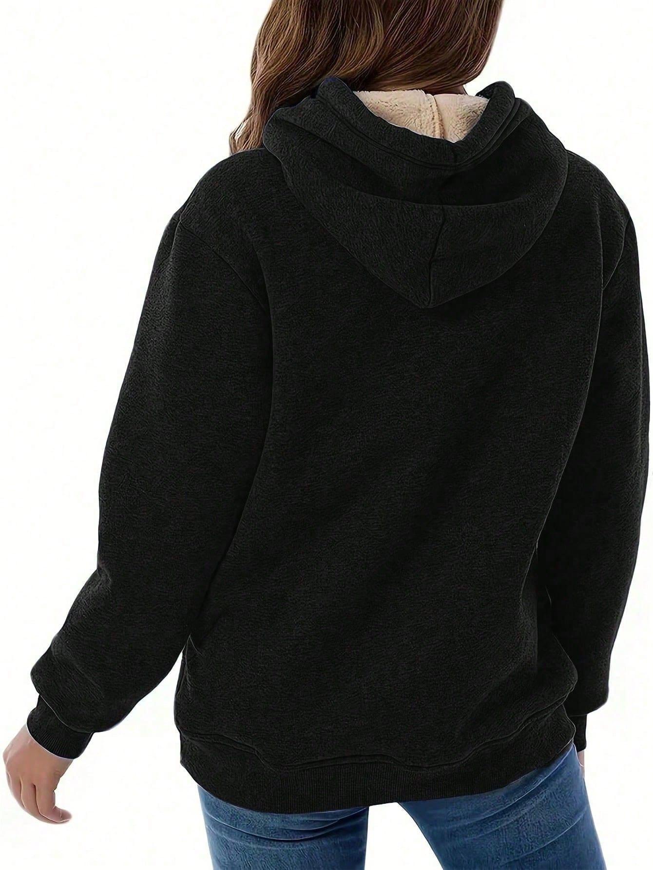 CZARNA OCIEPLANA BLUZA