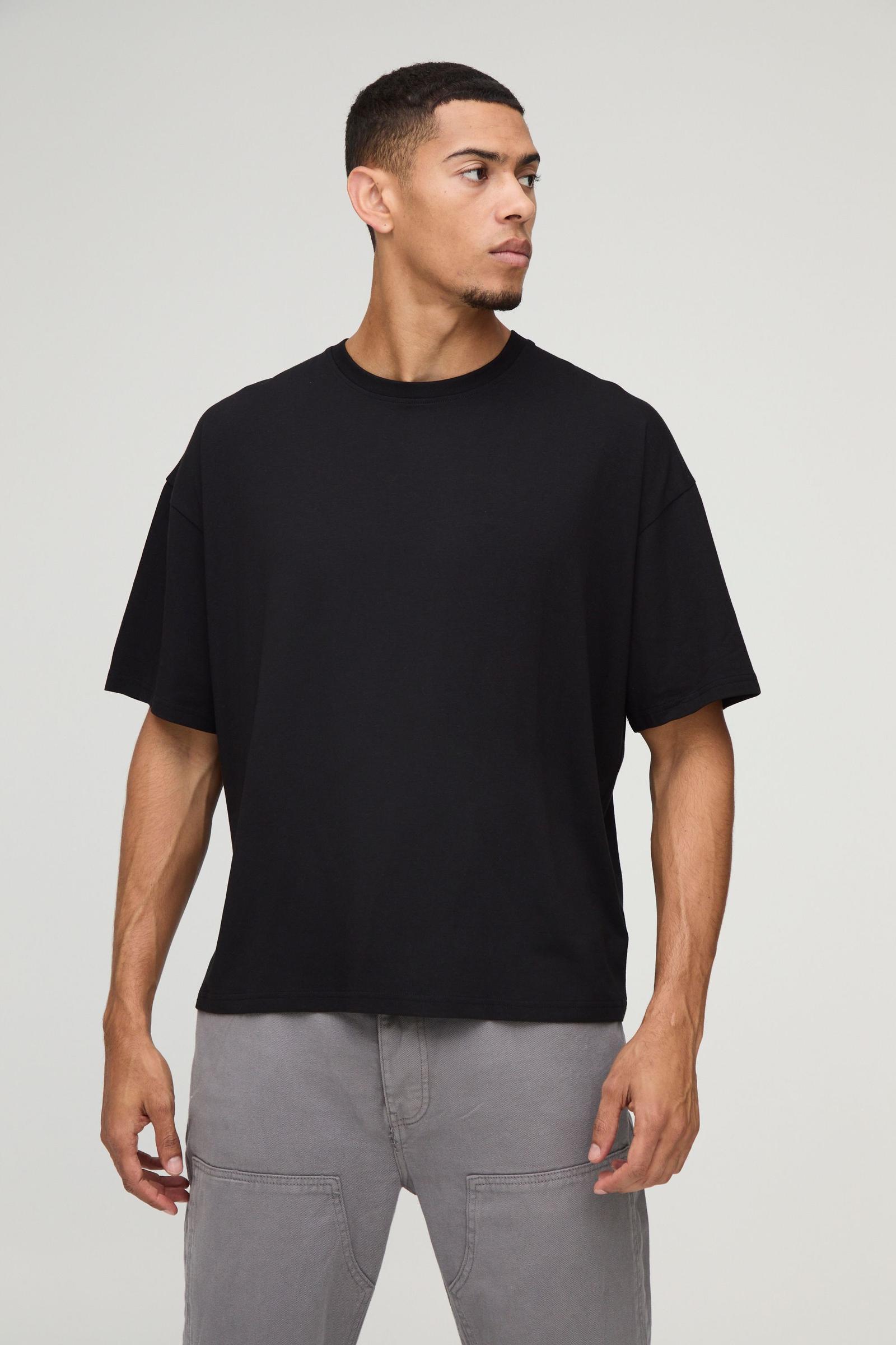 Czarny t-shirt casual