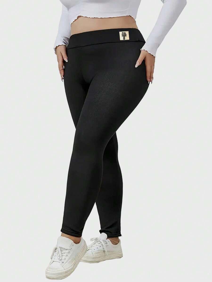 CZARNE OCIEPLANE LEGGINSY