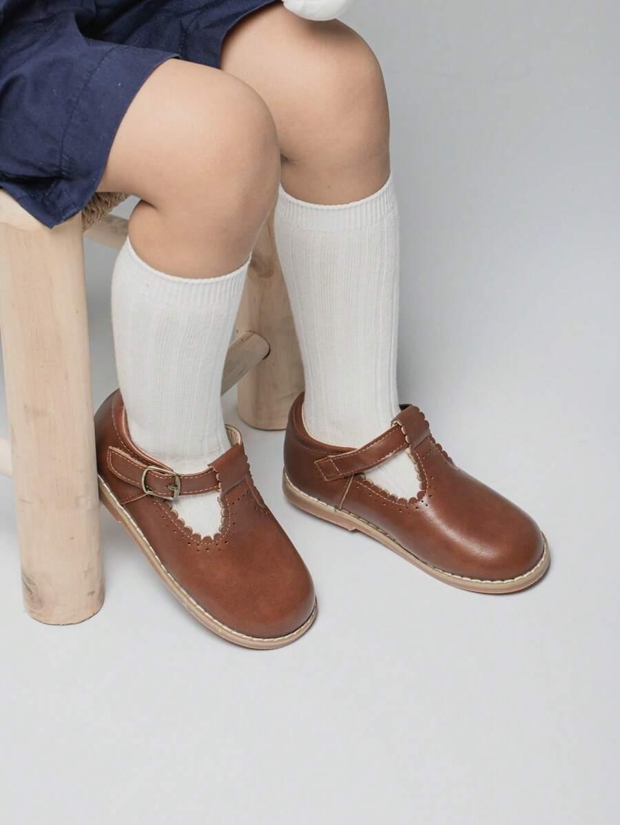 BRĄZOWE BUTY NA RZEPY