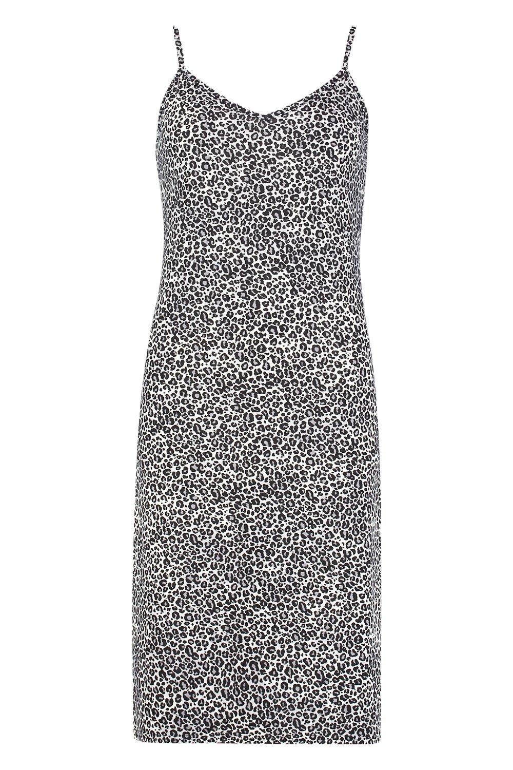 PROSTA SUKIENKA ANIMAL PRINT V-NECK RAMIĄCZKA