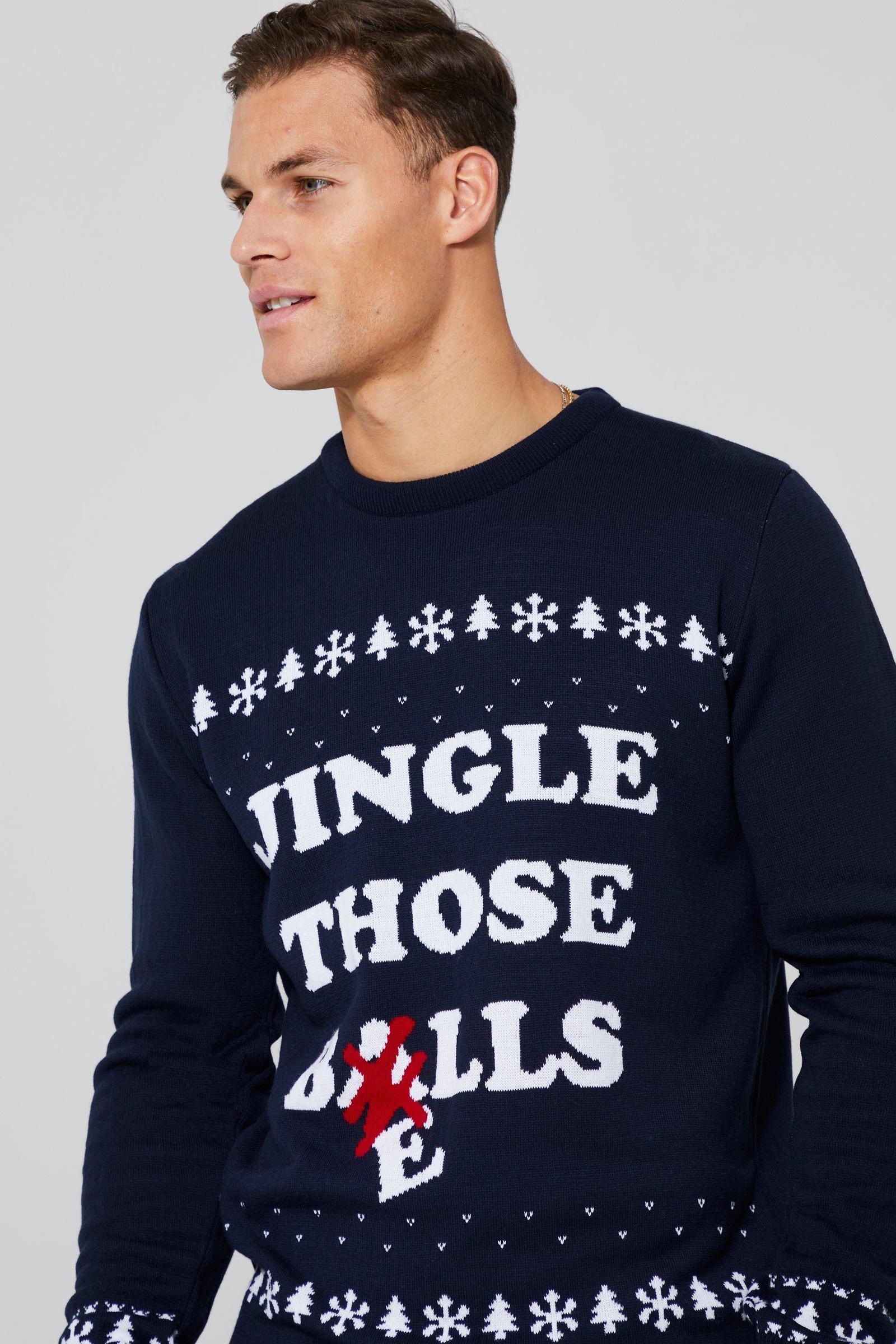GRANATOWY SWETER NADRUK