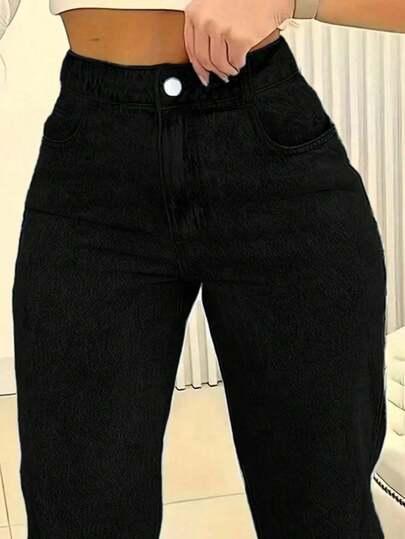 czarne spodnie jeans 