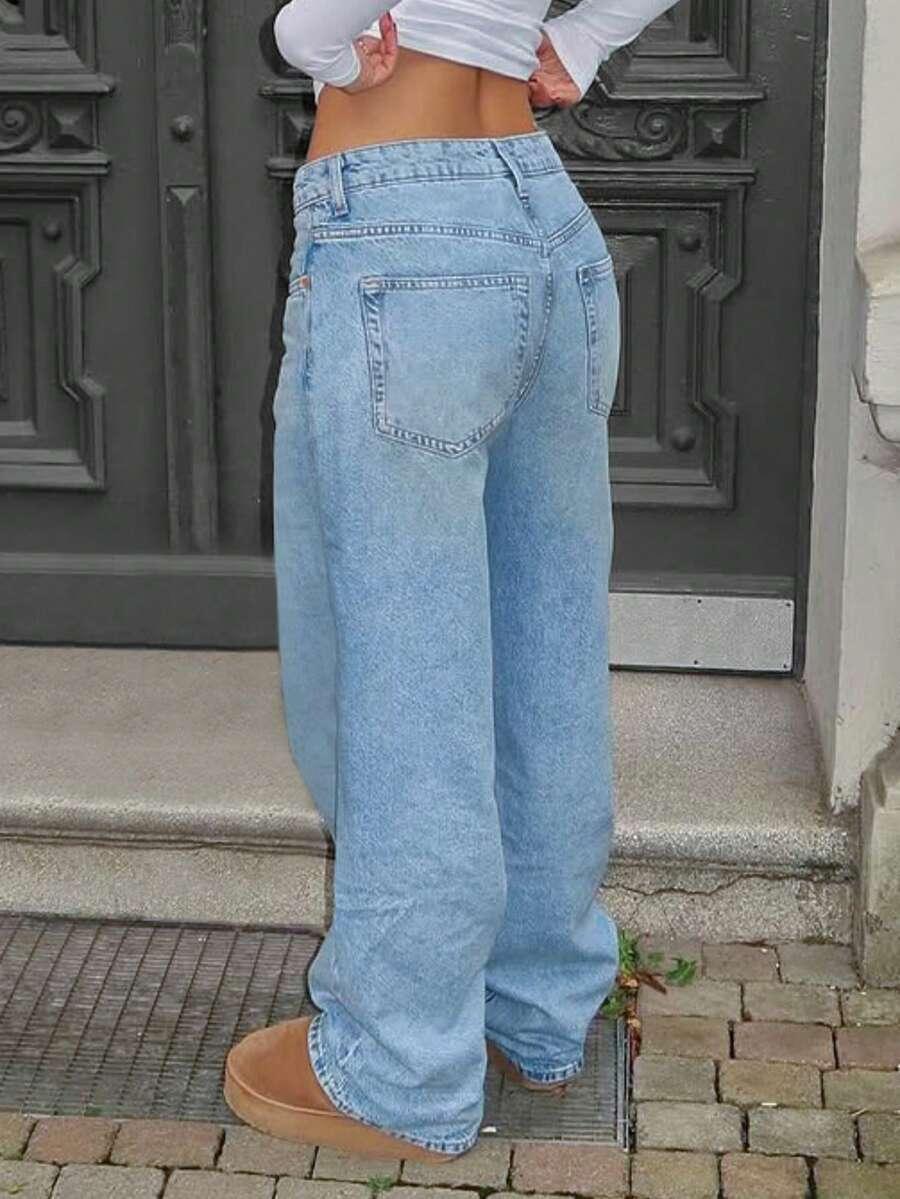 NIEBIESKIE SPODNIE JEANS