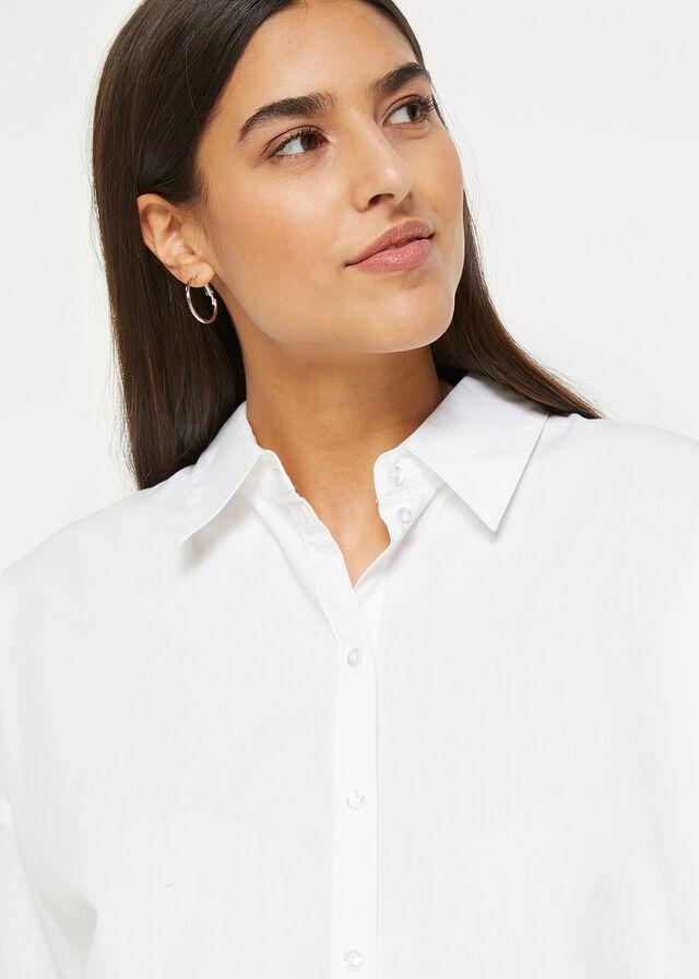 BIAŁA KOSZULA KOŁNIERZYK OVERSIZE