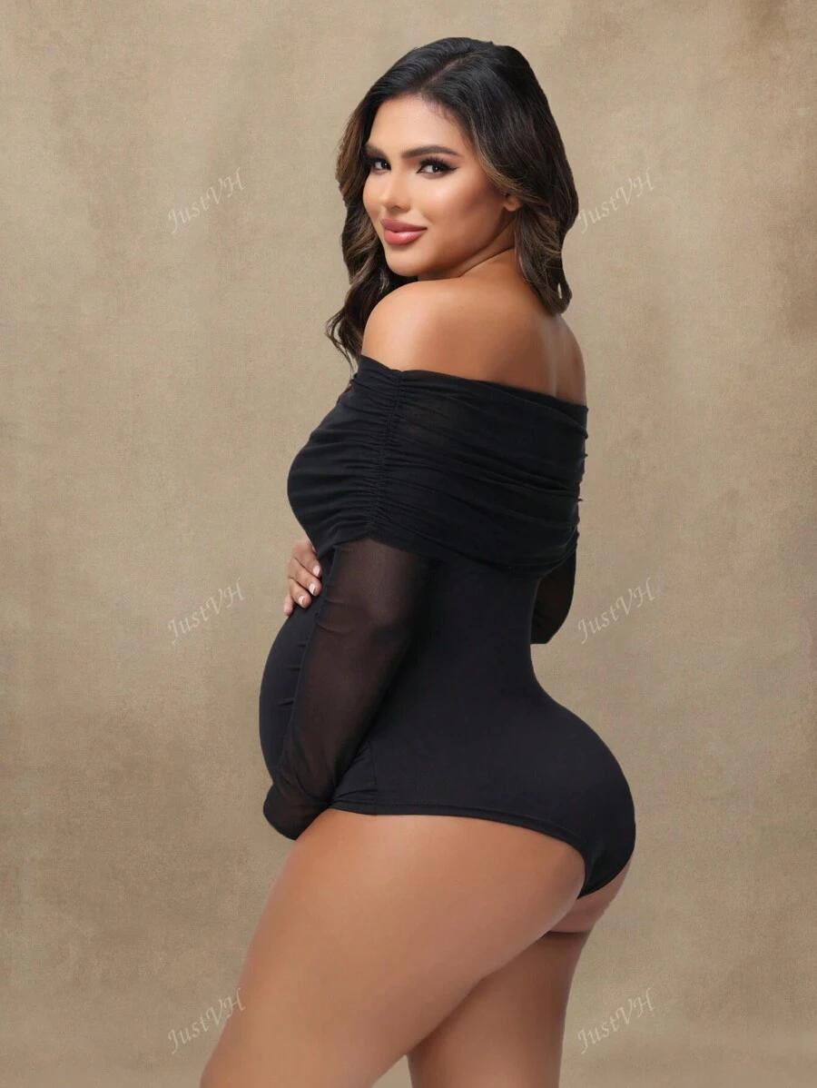 CZARNE BODY ODKRYTE RAMIONA