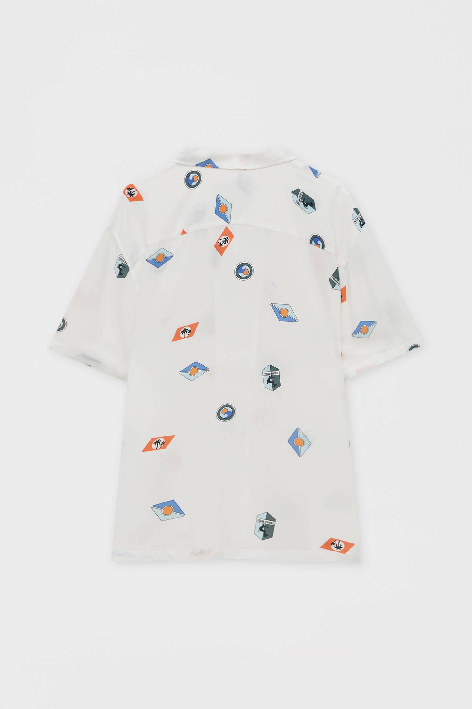 koszula krótki rękaw print casual