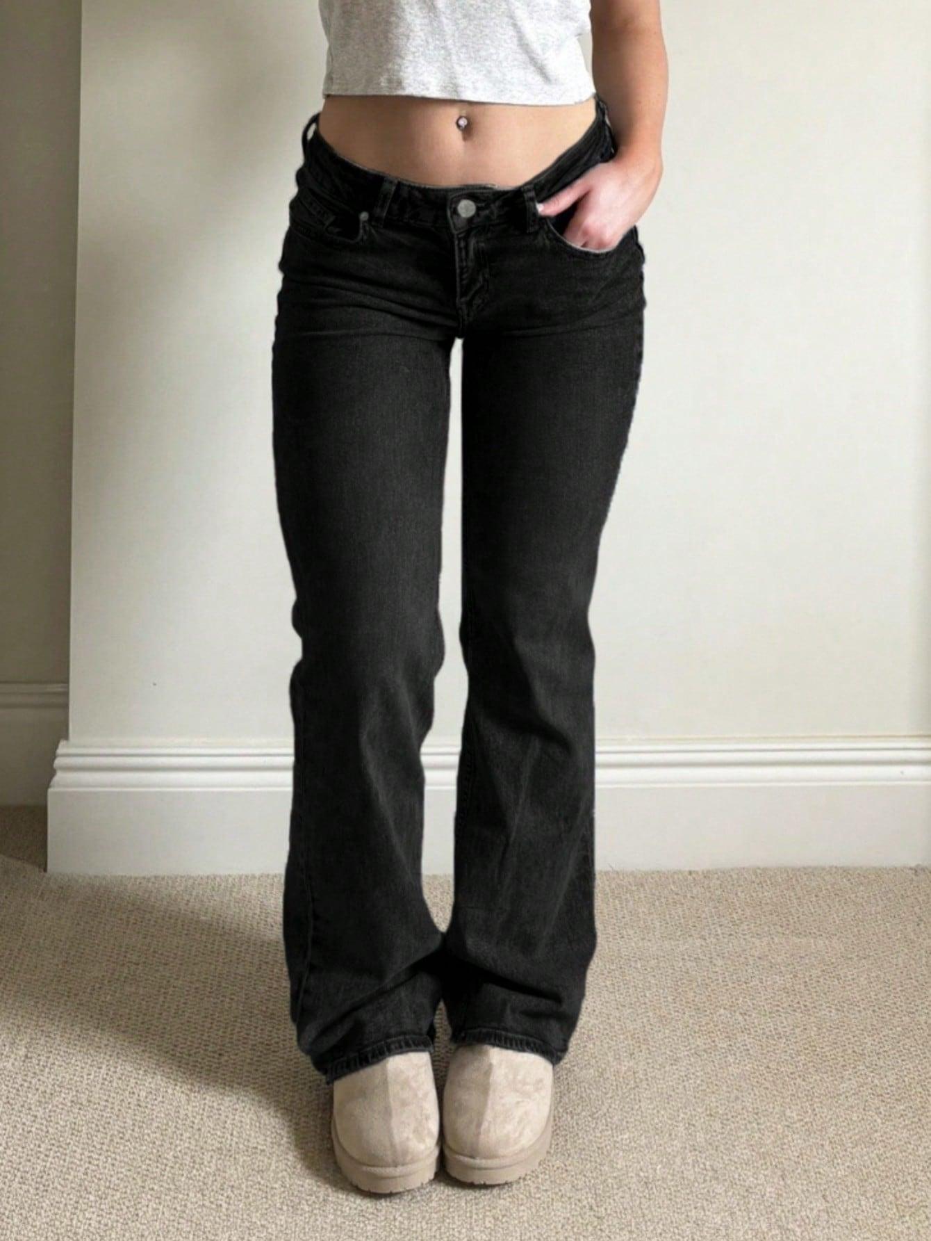 CZARNE SPODNIE JEANS