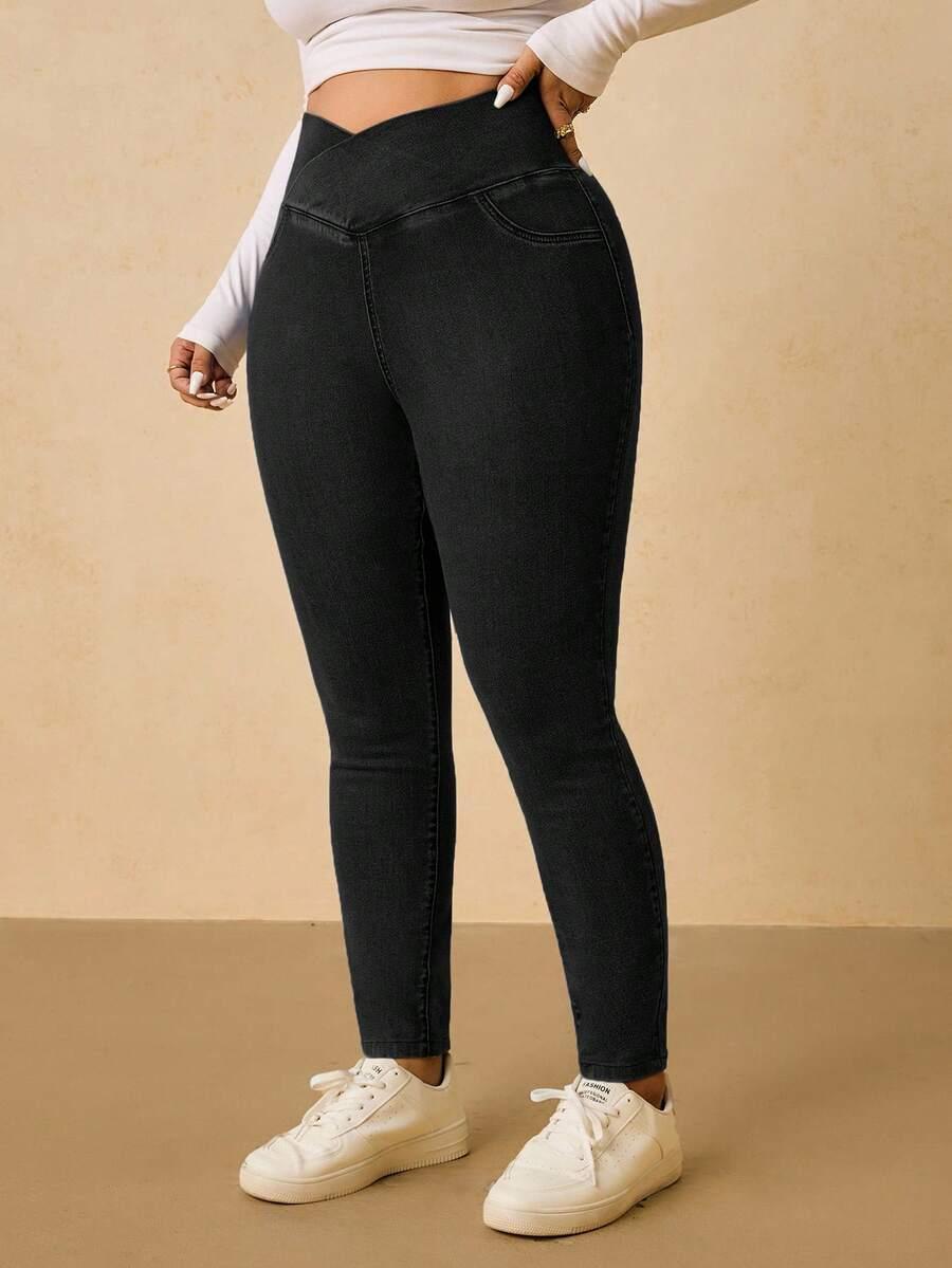 CZARNE SPODNIE JEANS