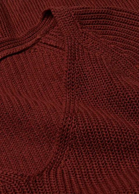 SWETER DAMSKI BRĄZOWY