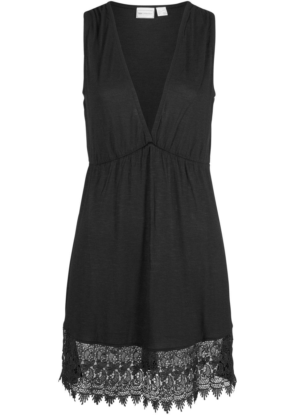 czarna sukienka v-neck