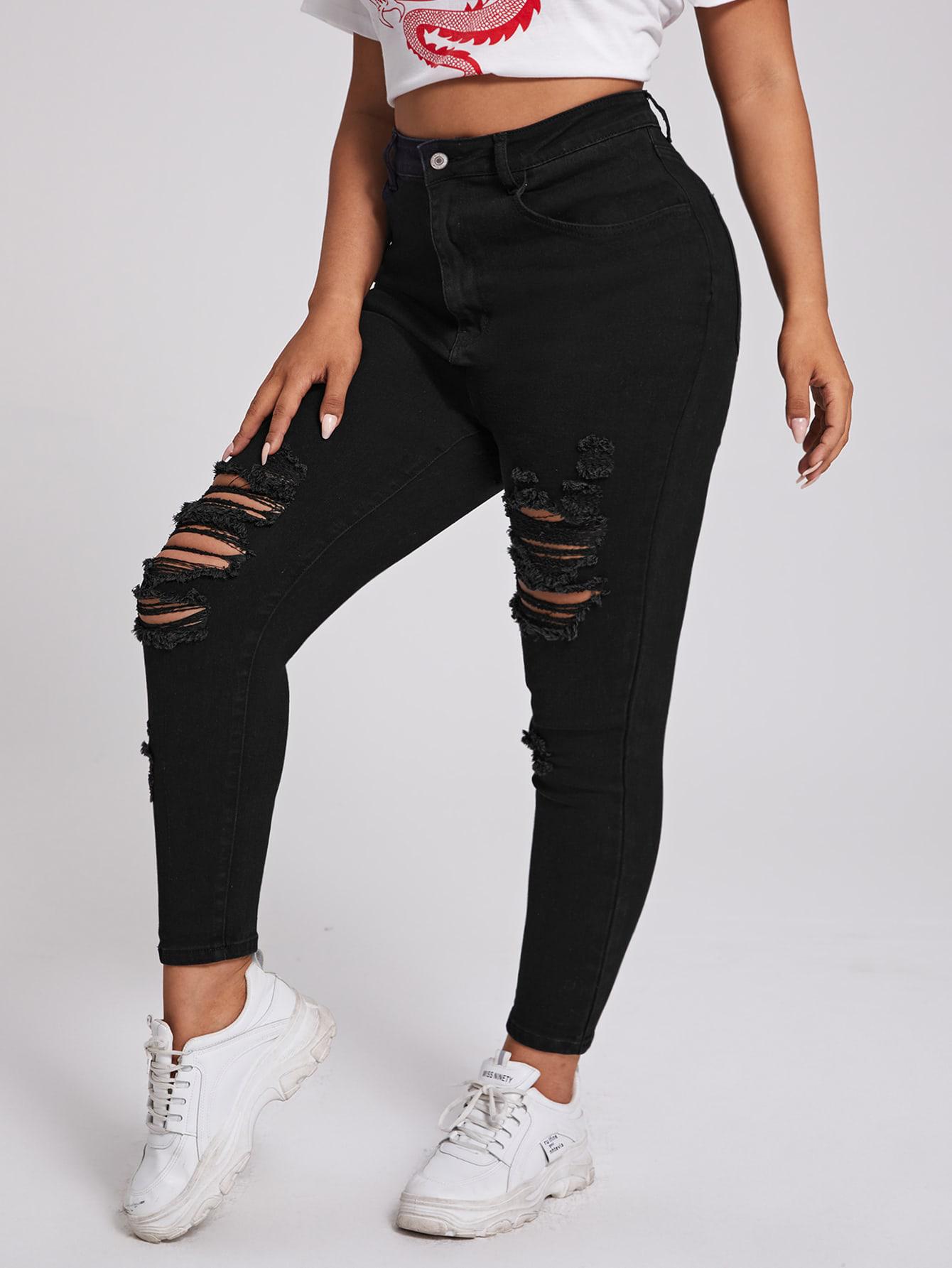 CZARNE SPODNIE JEANS RURKI 