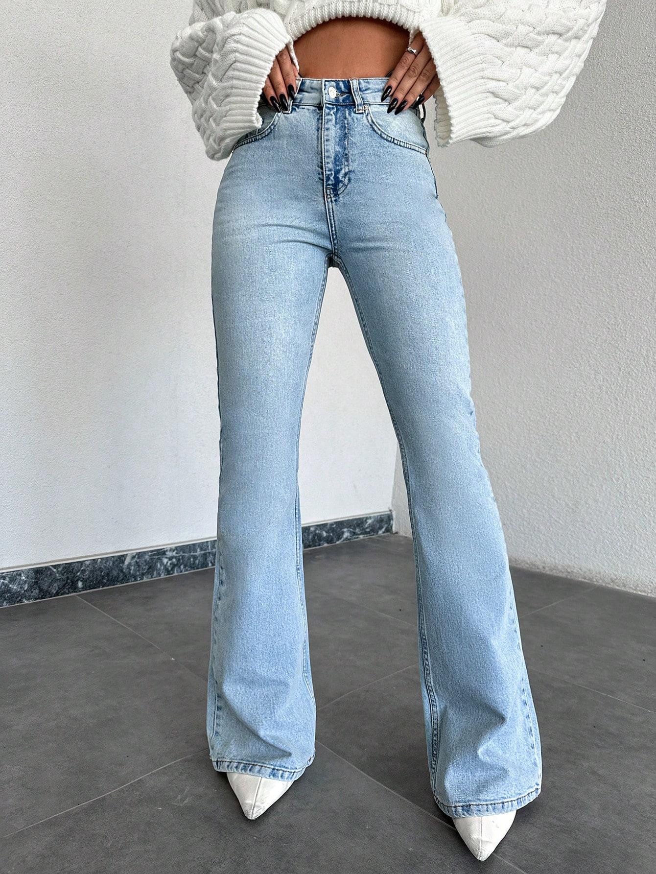 NIEBIESKIE SPODNIE JEANS DZWONY