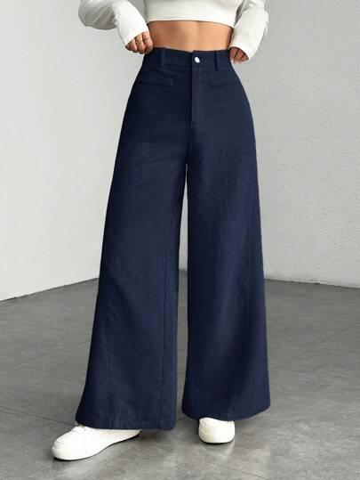 GRANATOWE SPODNIE CASUAL 