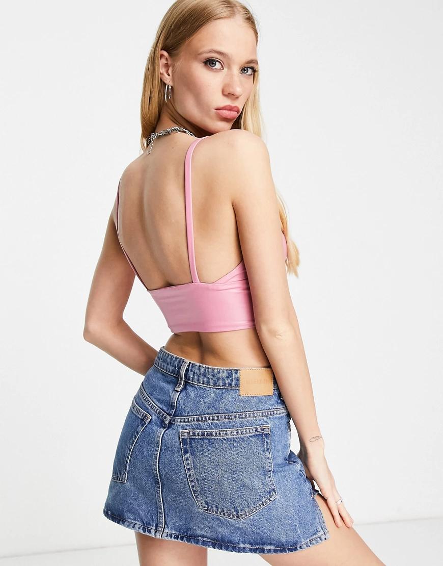 RÓŻOWY CROP TOP