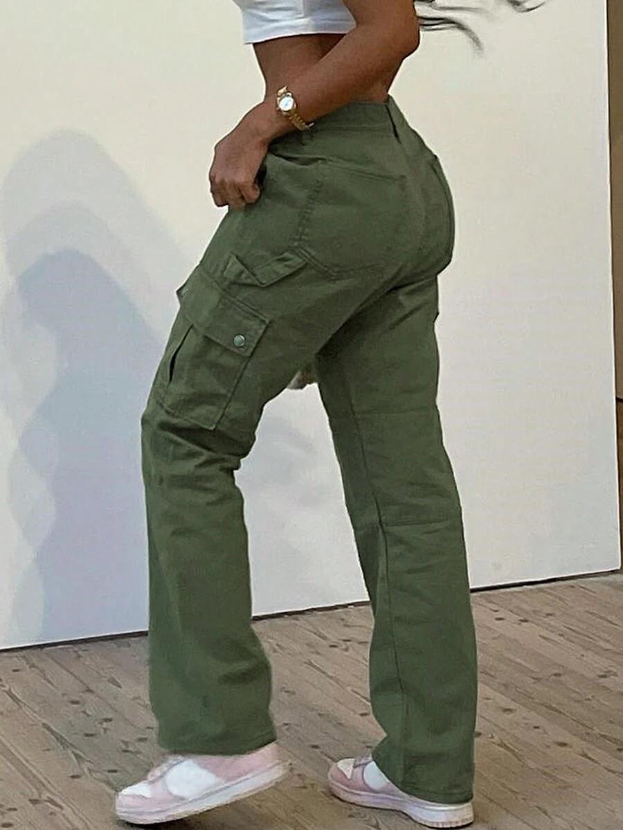 ZIELONE SPODNIE KIESZENIE 
