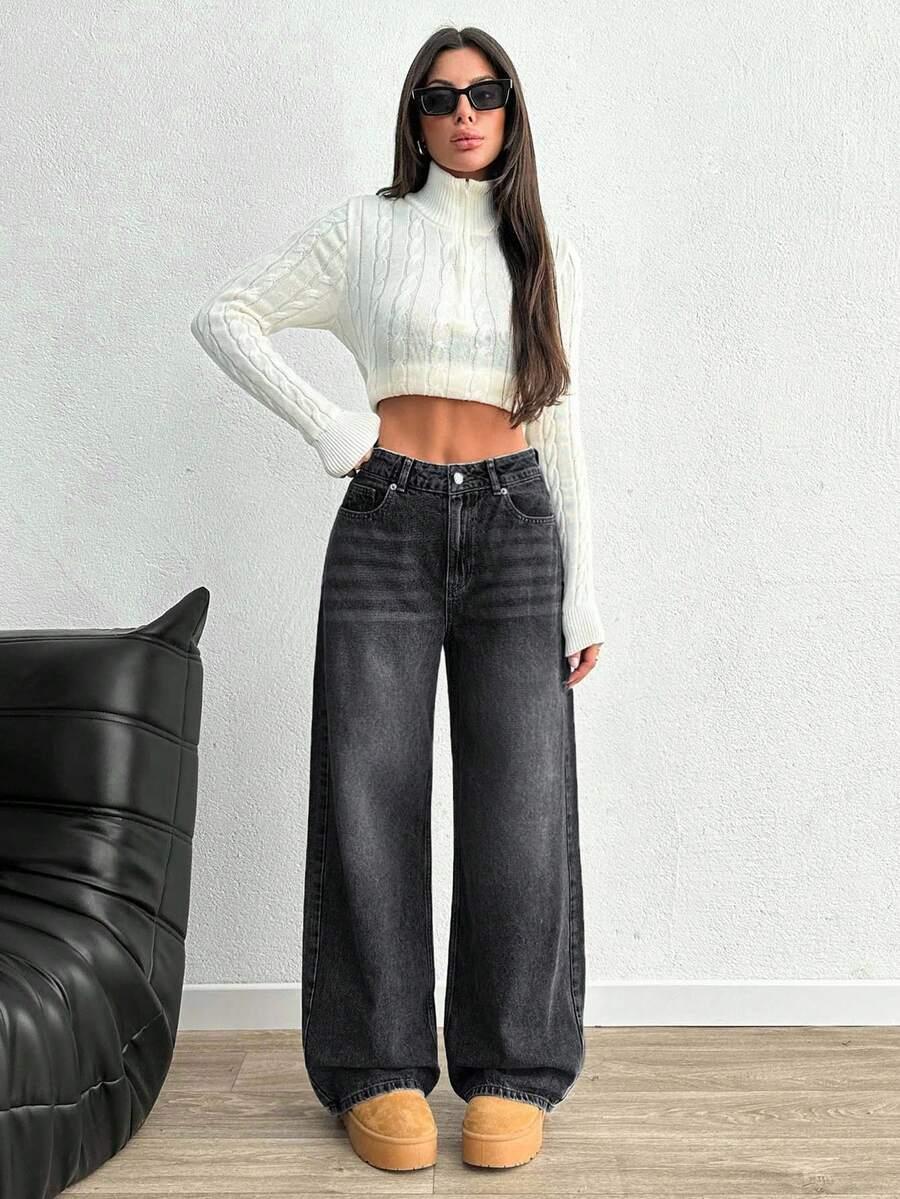 czarne spodnie jeans