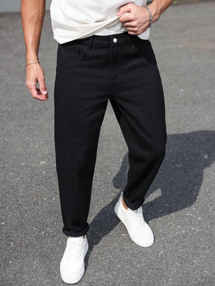 CZARNE SPODNIE JEANS