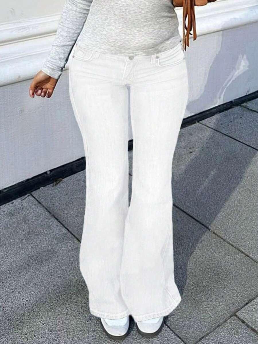 BIAŁE SPODNIE JEANS