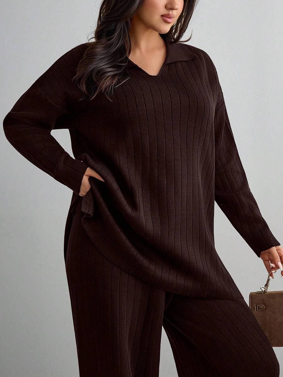 SWETER SPODNIE KOMPLET 