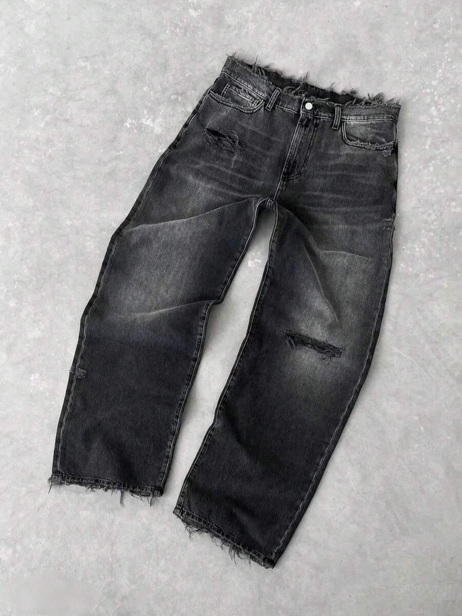 SPODNIE RIPPED JEANS