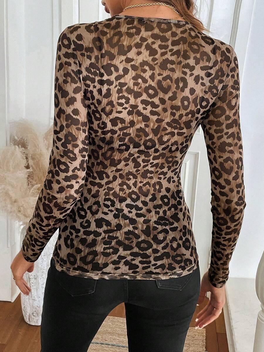 BLUZKA DŁUGI RĘKAW ANIMAL PRINT