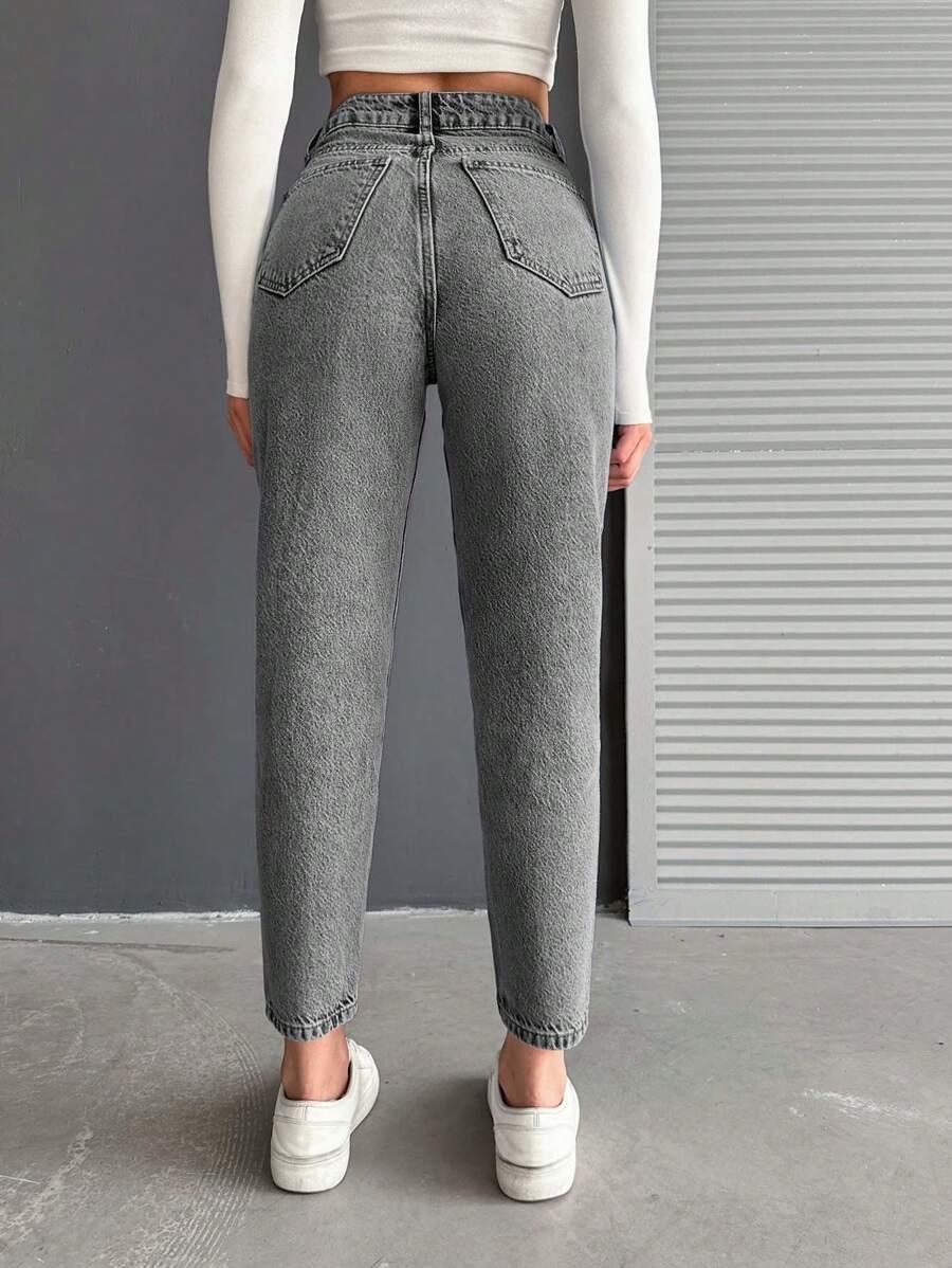 szare spodnie jeans 