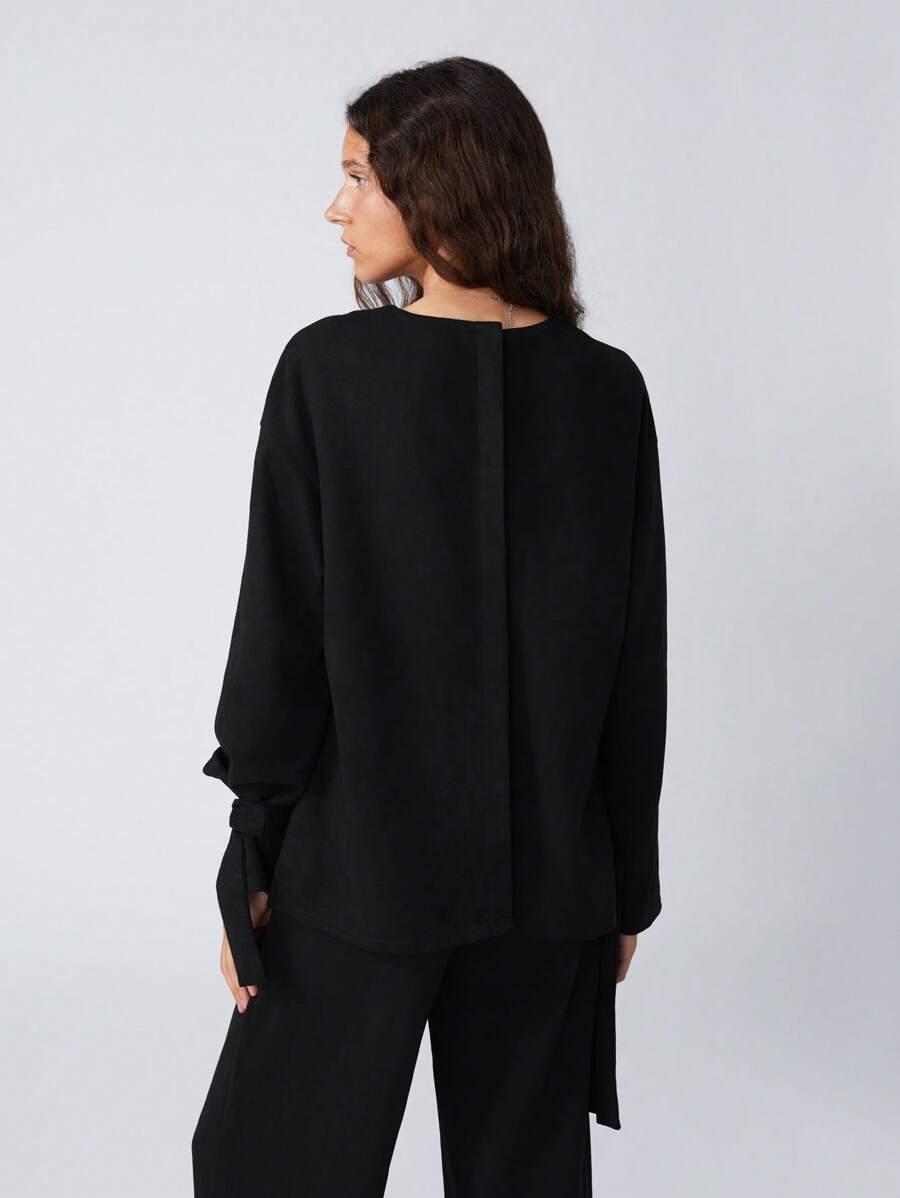 BLUZA IMITACJA zamszu guziki