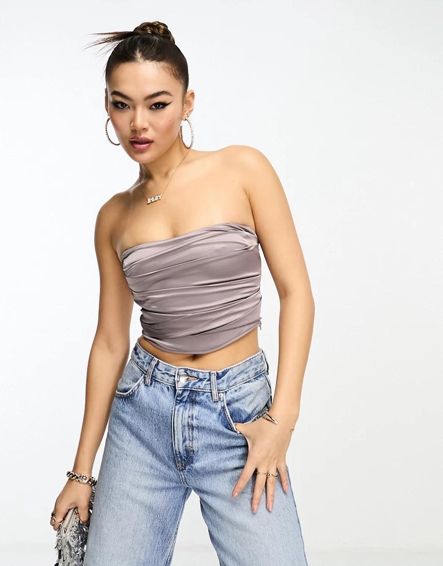 CROP TOP TUBA SATYNA MARSZCZENIE