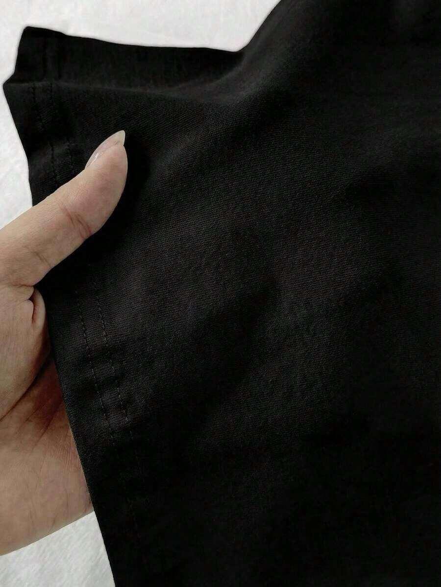 czarny gładki t-shirt