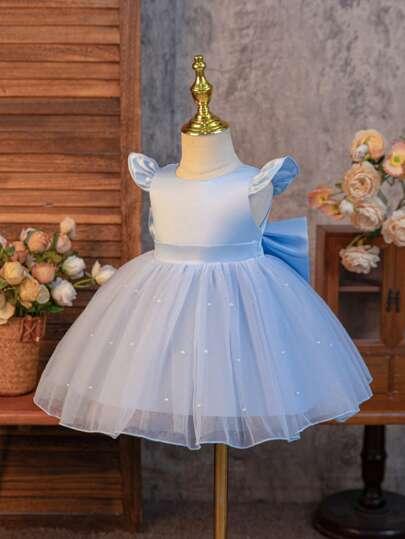 NIEBIESKA MINI SUKIENKA