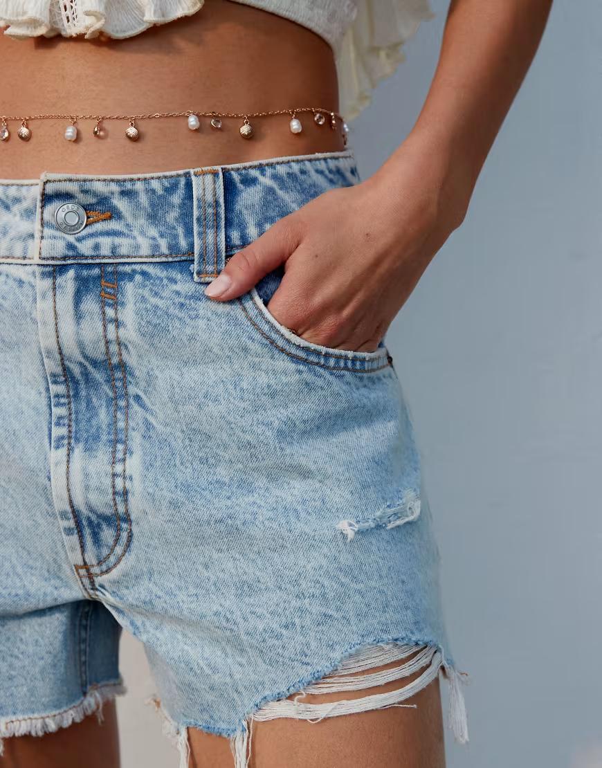 NIEBIESKIE SPODENKI JEANS