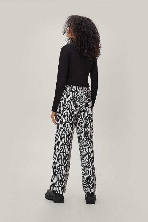 PROSTE SPODNIE CASUAL ANIMAL PRINT