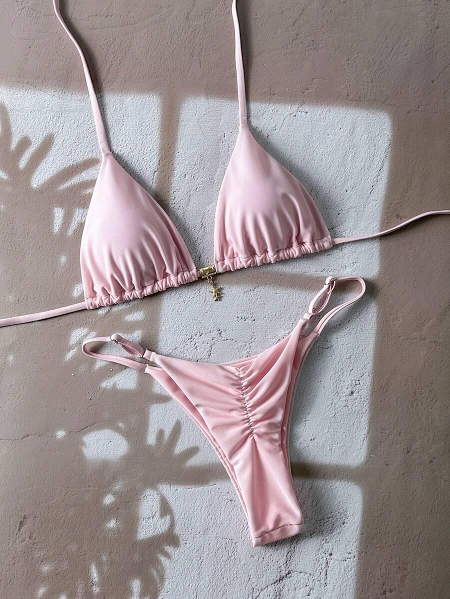 różowa góra od bikini
