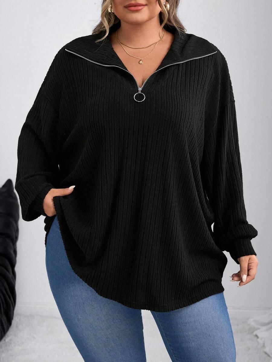 czarny sweter zamek 