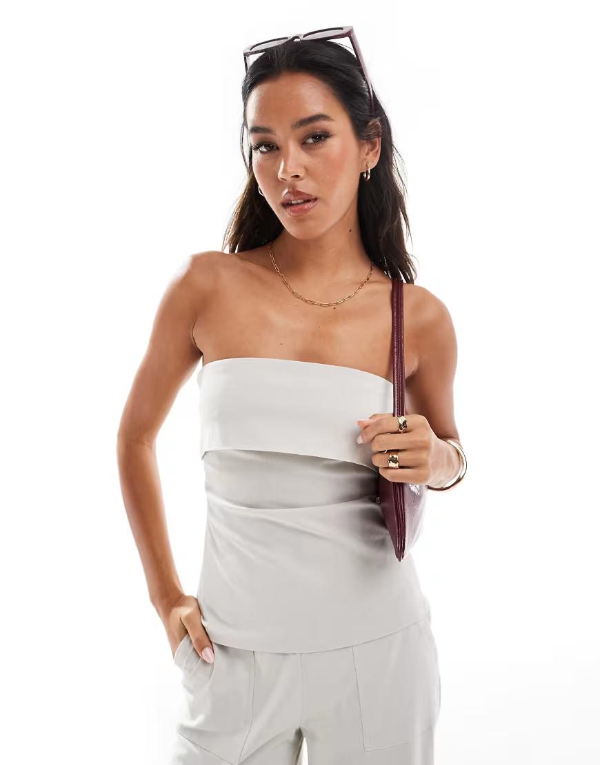 SZARY TOP BANDEAU