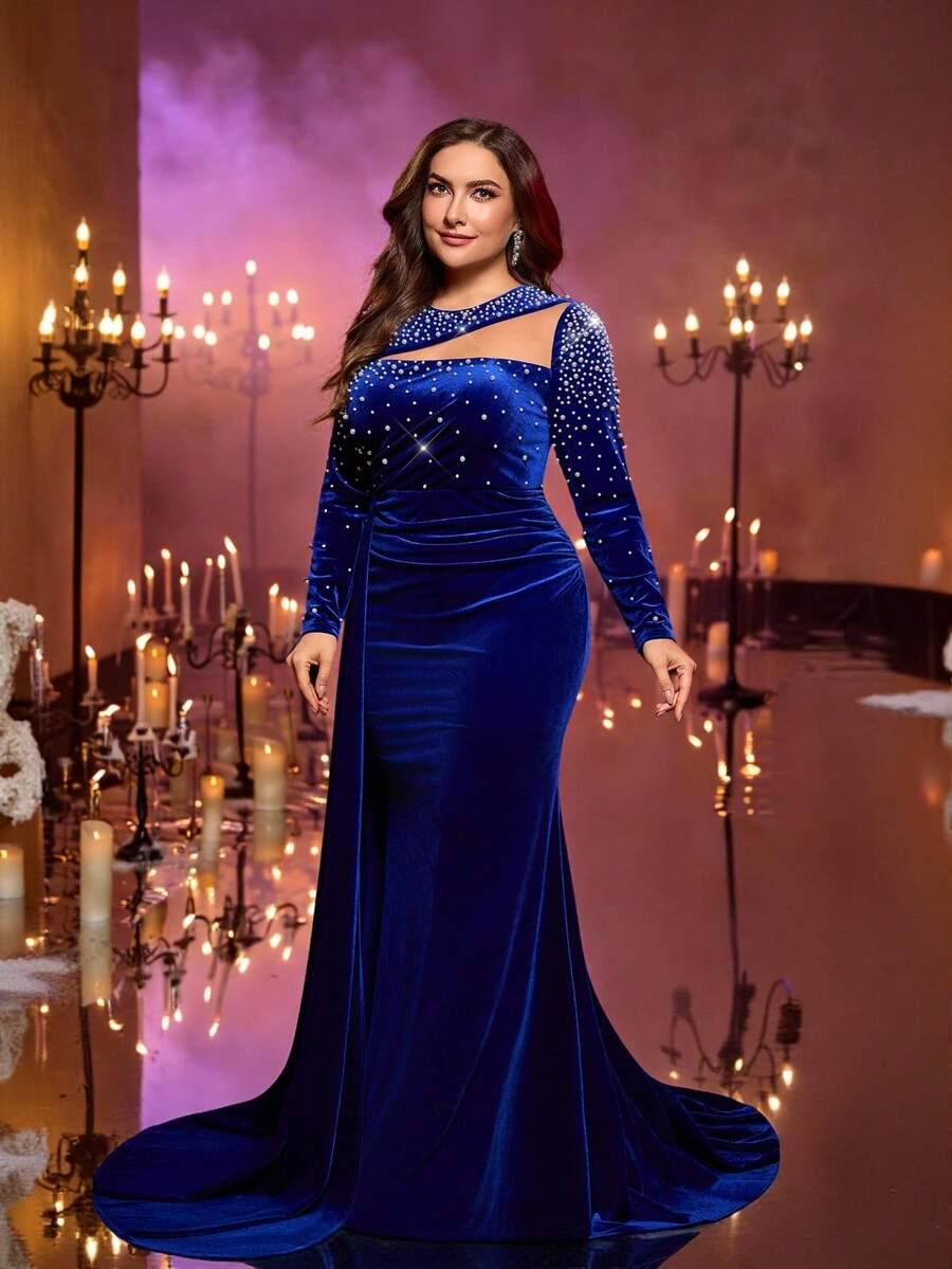 niebieska maxi sukienka 