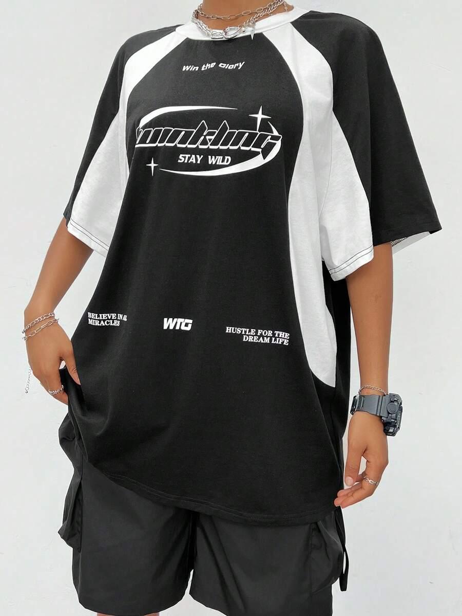 T-SHIRT KONTRAST NAPISY