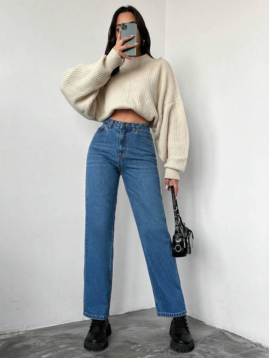 NIEBIESKIE SPODNIE JEANS