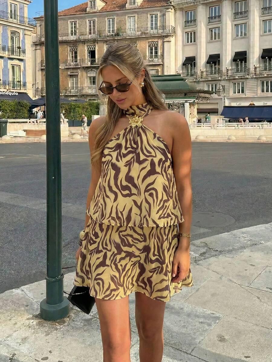 mini sukienka animal print