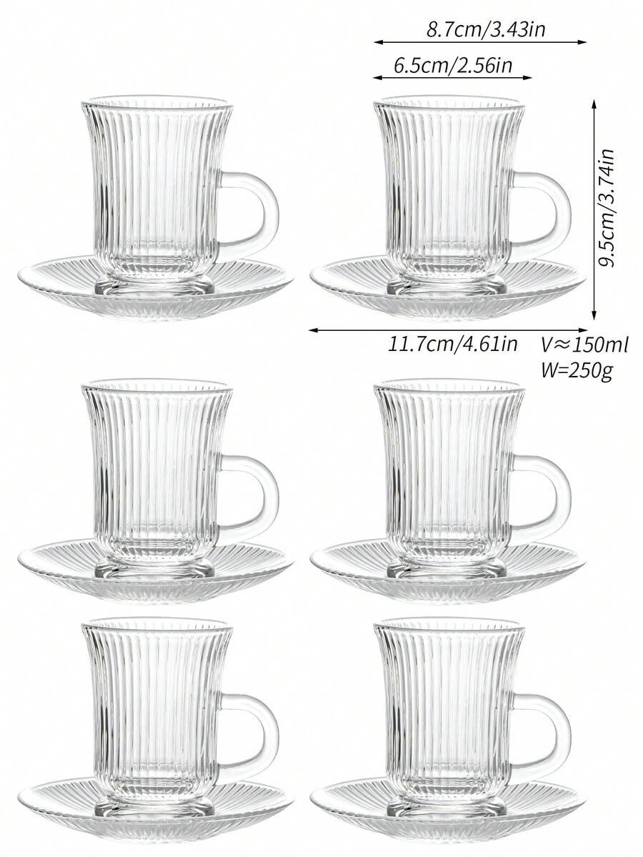 zestaw filiżanki talerzyki 6-pack