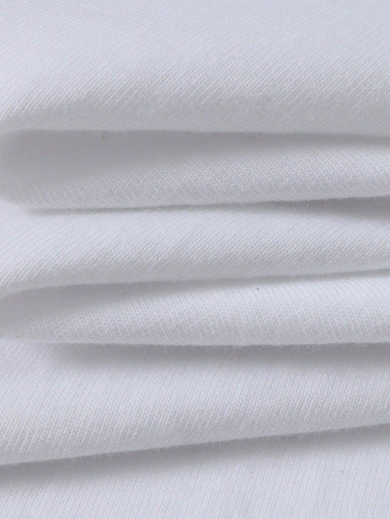 biały t-shirt print