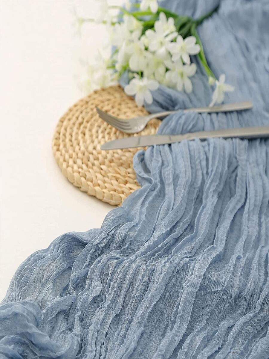 niebieski BIEŻNIK STOŁOWY