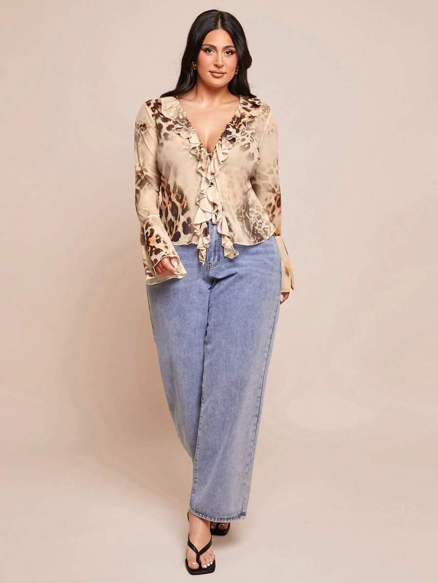bluzka animal print siateczka