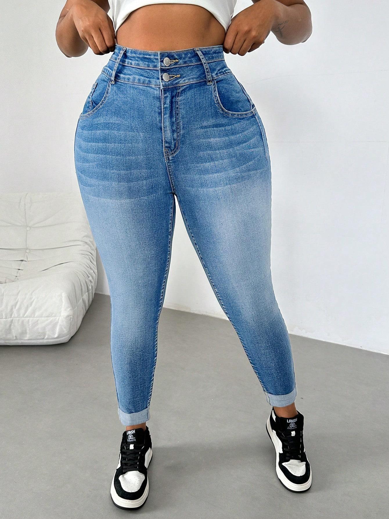  SPODNIE RURKI JEANS WYSOKI STAN