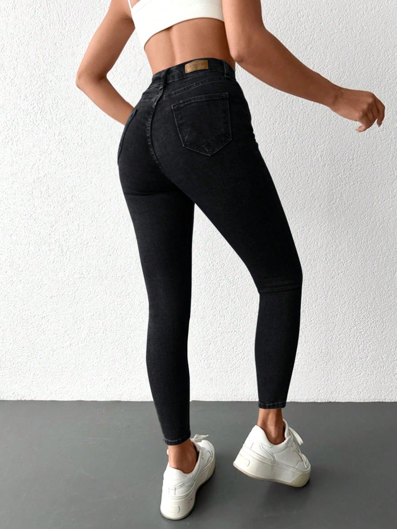 SPODNIE RURKI RIPPED JEANS
