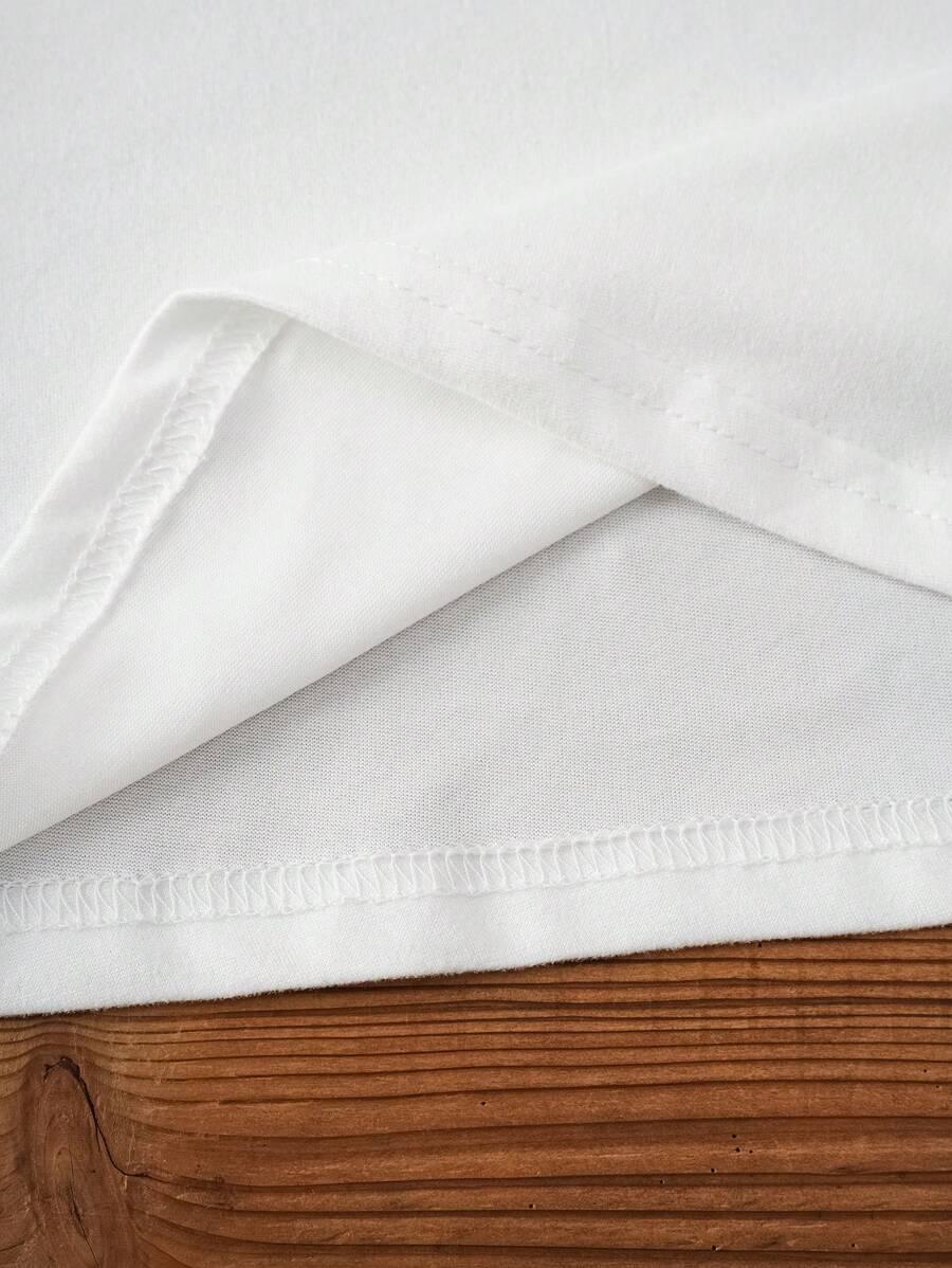 biały T-SHIRT CASUAL