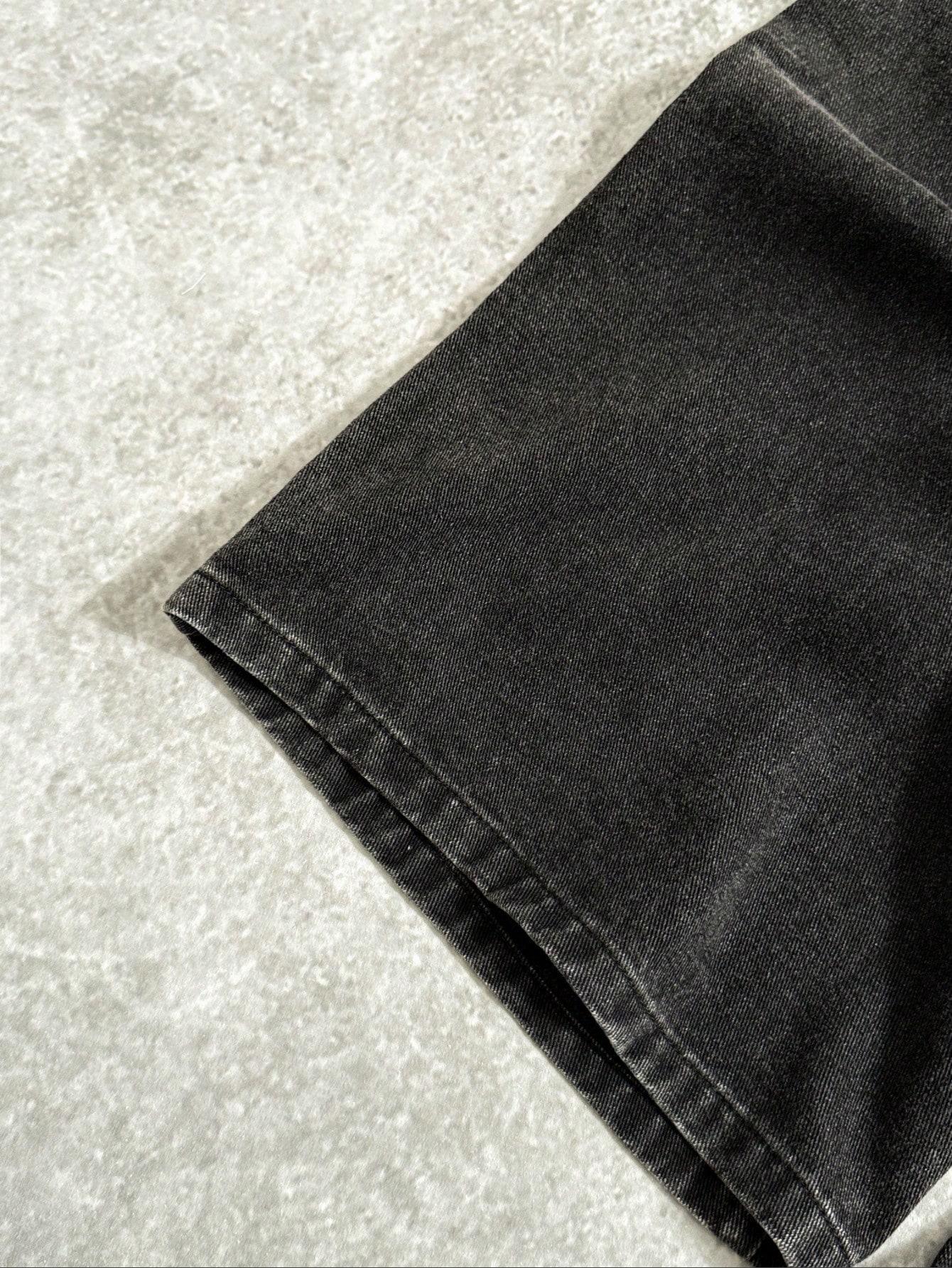 CZARNE SPODNIE JEANS