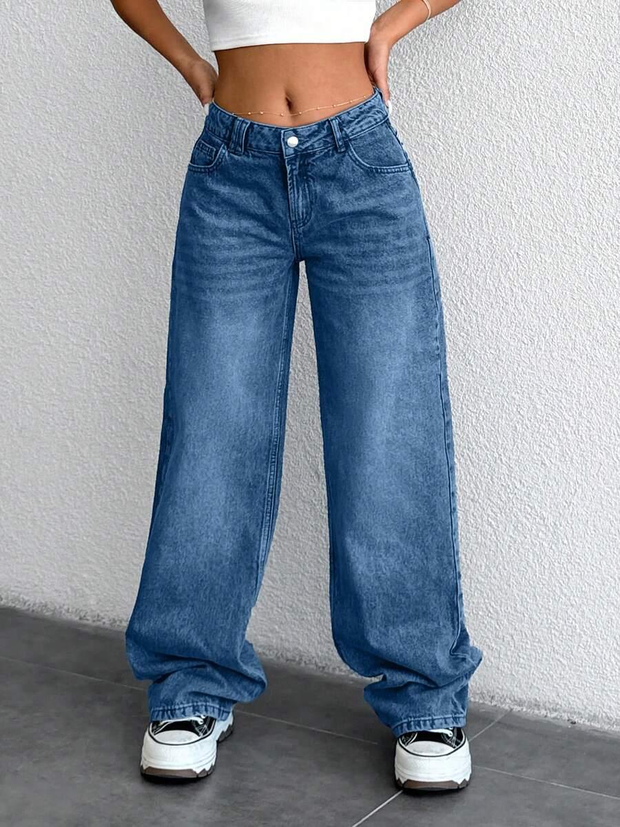 NIEBIESKIE SPODNIE JEANS